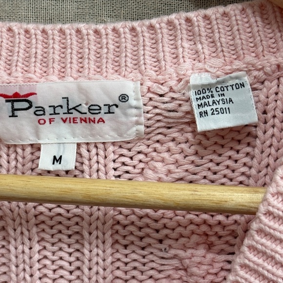 Parker Tennis Sweater Cable Knit Medium - Picture 3 of 6